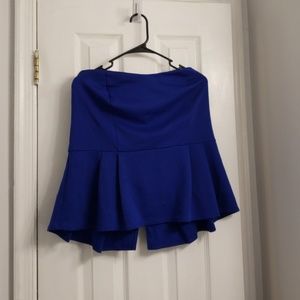 Forever 21 blue peplum tube top